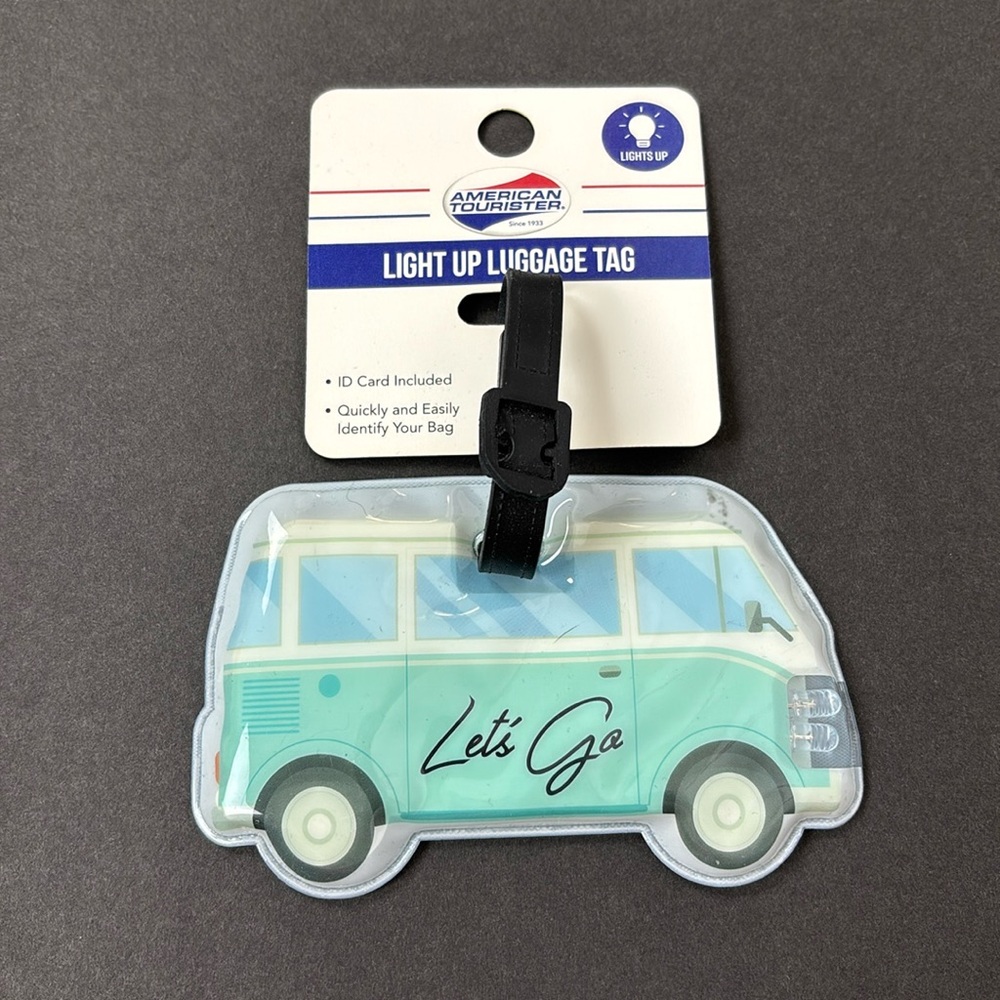AMERICAN TOURISTER Light VW Van Bus Luggage Tag NEW WITH TAGS
